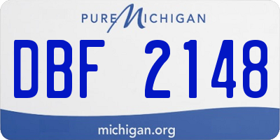 MI license plate DBF2148