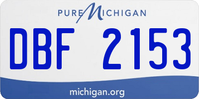 MI license plate DBF2153