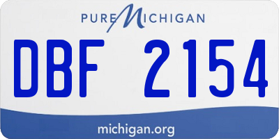 MI license plate DBF2154