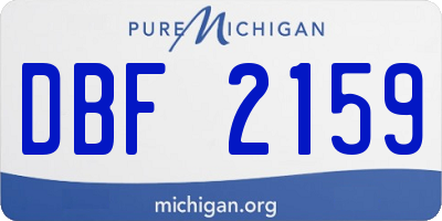 MI license plate DBF2159