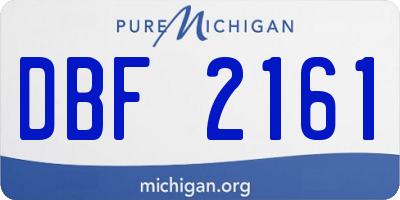 MI license plate DBF2161