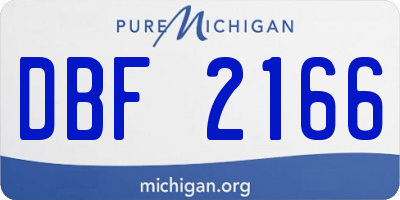 MI license plate DBF2166