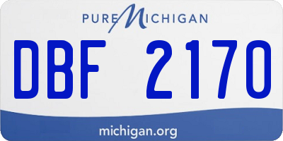 MI license plate DBF2170