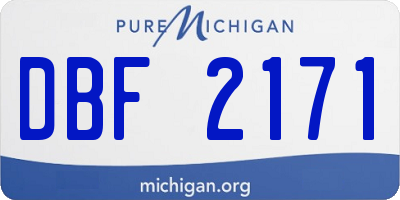MI license plate DBF2171
