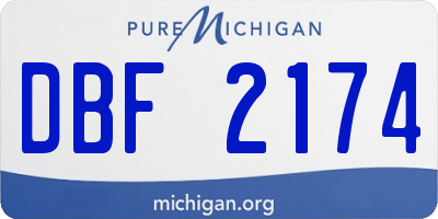 MI license plate DBF2174