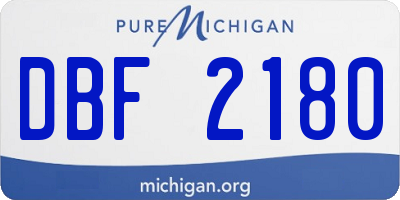 MI license plate DBF2180