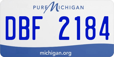 MI license plate DBF2184