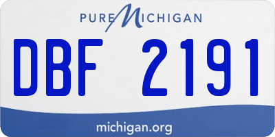 MI license plate DBF2191