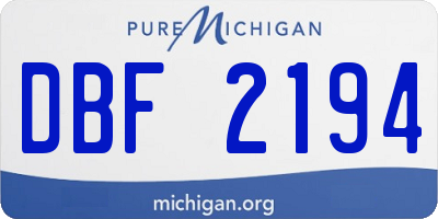 MI license plate DBF2194