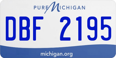 MI license plate DBF2195