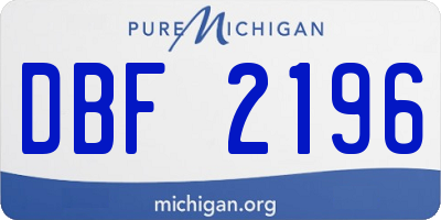 MI license plate DBF2196