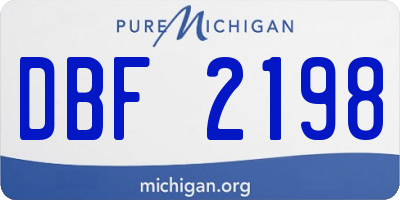 MI license plate DBF2198