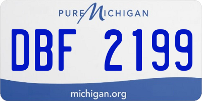 MI license plate DBF2199