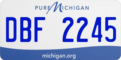 MI license plate DBF2245