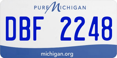MI license plate DBF2248