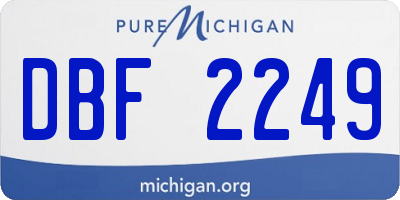 MI license plate DBF2249