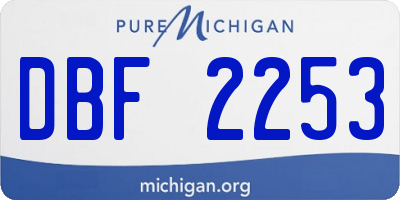 MI license plate DBF2253