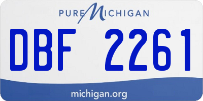 MI license plate DBF2261