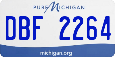 MI license plate DBF2264