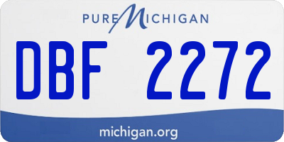 MI license plate DBF2272