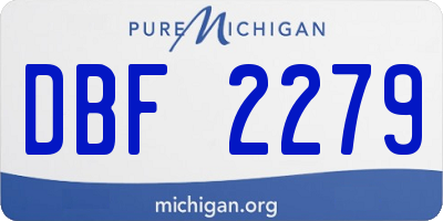 MI license plate DBF2279