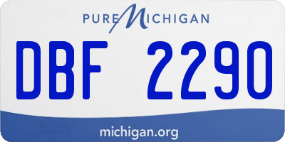 MI license plate DBF2290