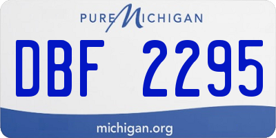 MI license plate DBF2295