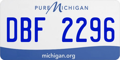 MI license plate DBF2296