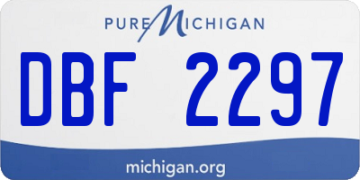 MI license plate DBF2297