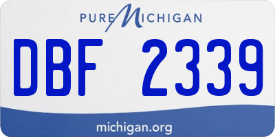MI license plate DBF2339