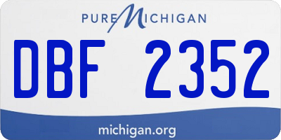 MI license plate DBF2352