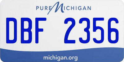 MI license plate DBF2356