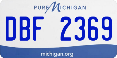 MI license plate DBF2369