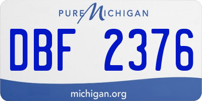MI license plate DBF2376