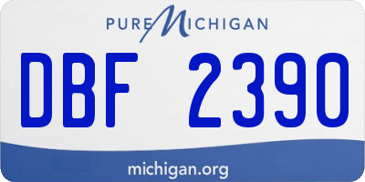 MI license plate DBF2390