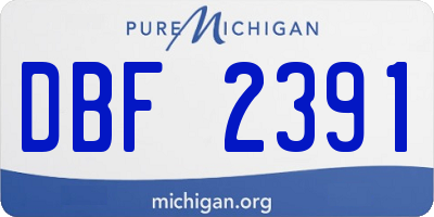 MI license plate DBF2391