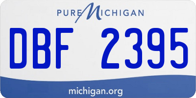 MI license plate DBF2395