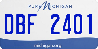 MI license plate DBF2401