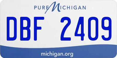 MI license plate DBF2409