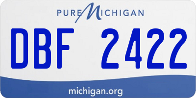 MI license plate DBF2422