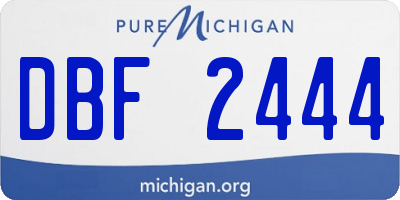 MI license plate DBF2444