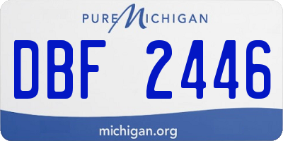 MI license plate DBF2446