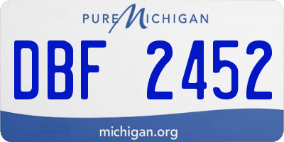 MI license plate DBF2452