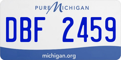 MI license plate DBF2459