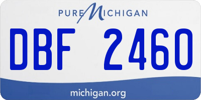 MI license plate DBF2460
