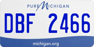 MI license plate DBF2466