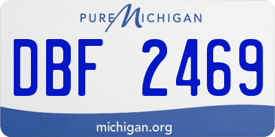 MI license plate DBF2469
