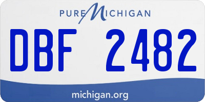 MI license plate DBF2482