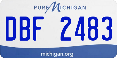 MI license plate DBF2483