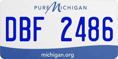 MI license plate DBF2486